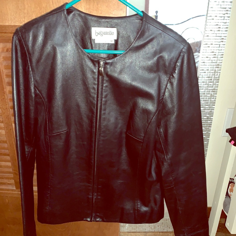 Women's medium 100% leather jacket